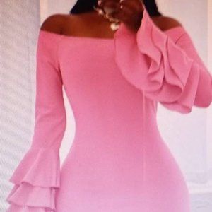 Pretty Pink Ruffle Mini Dress